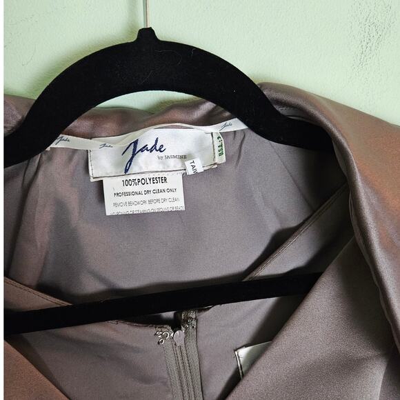 Jade by Jasmine VD Cocktail Dress w/ Matching Cropped Bolero Jacket Size 2 - Picture 8 of 14